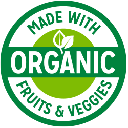 Made With Organic Fruits and Veggies Badge Made With Organic Fruits and Veggies Badge